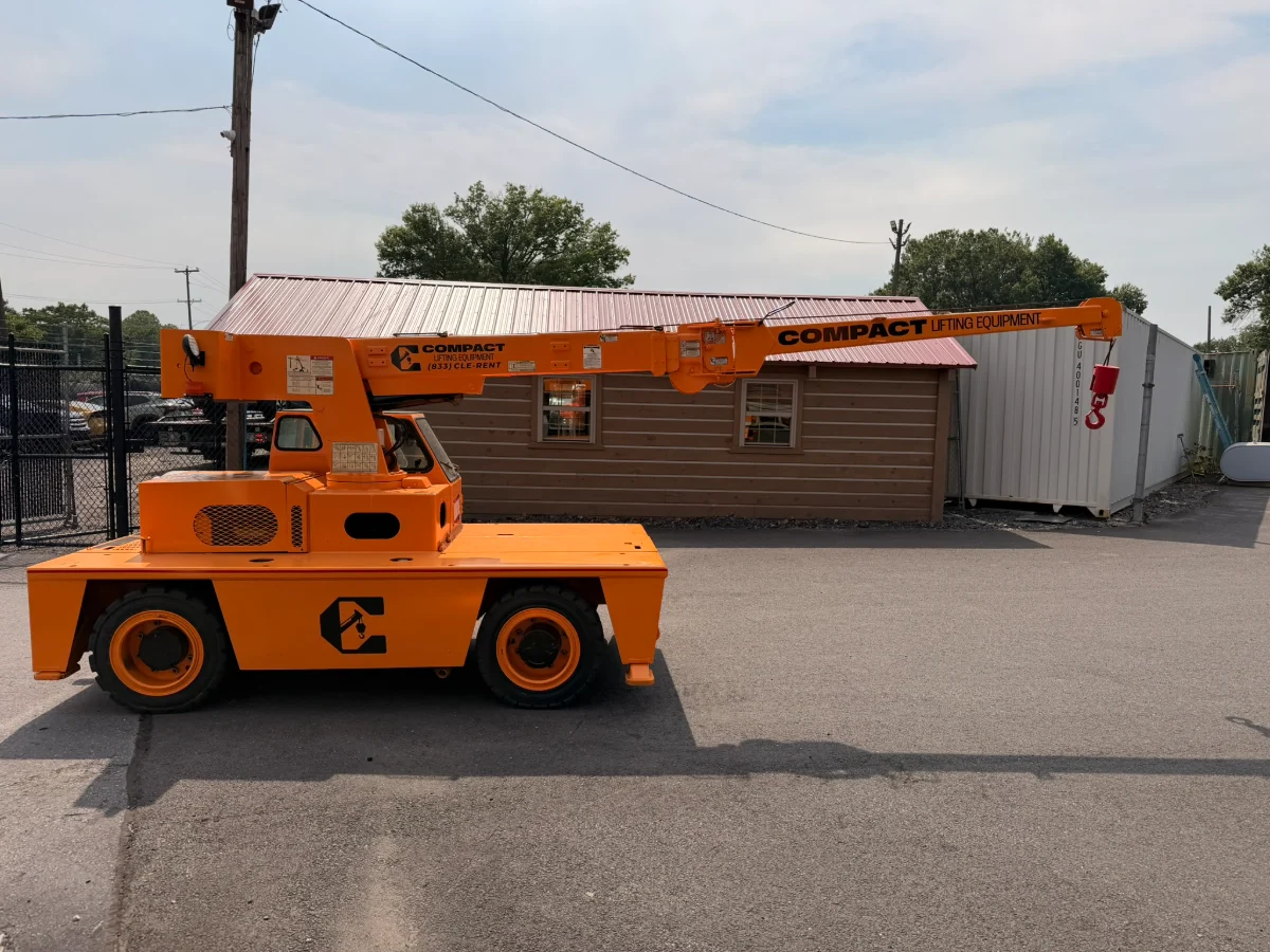 Broderson IC-40 carry deck crane working inside an industrial plant