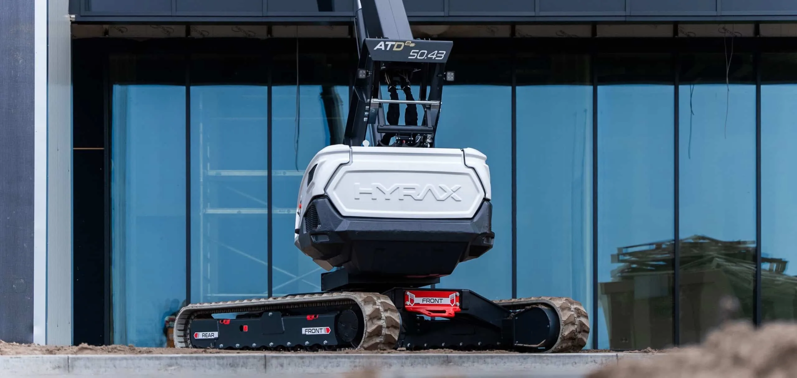 Hyrax 50.43 tracked aerial lift on a customer jobsite, photo 1 of 3