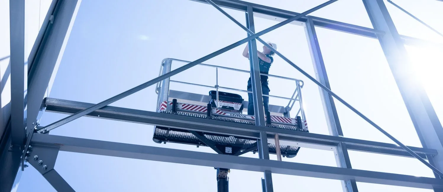 Hyrax 50.45 tracked aerial lift on a customer jobsite, photo 1 of 3