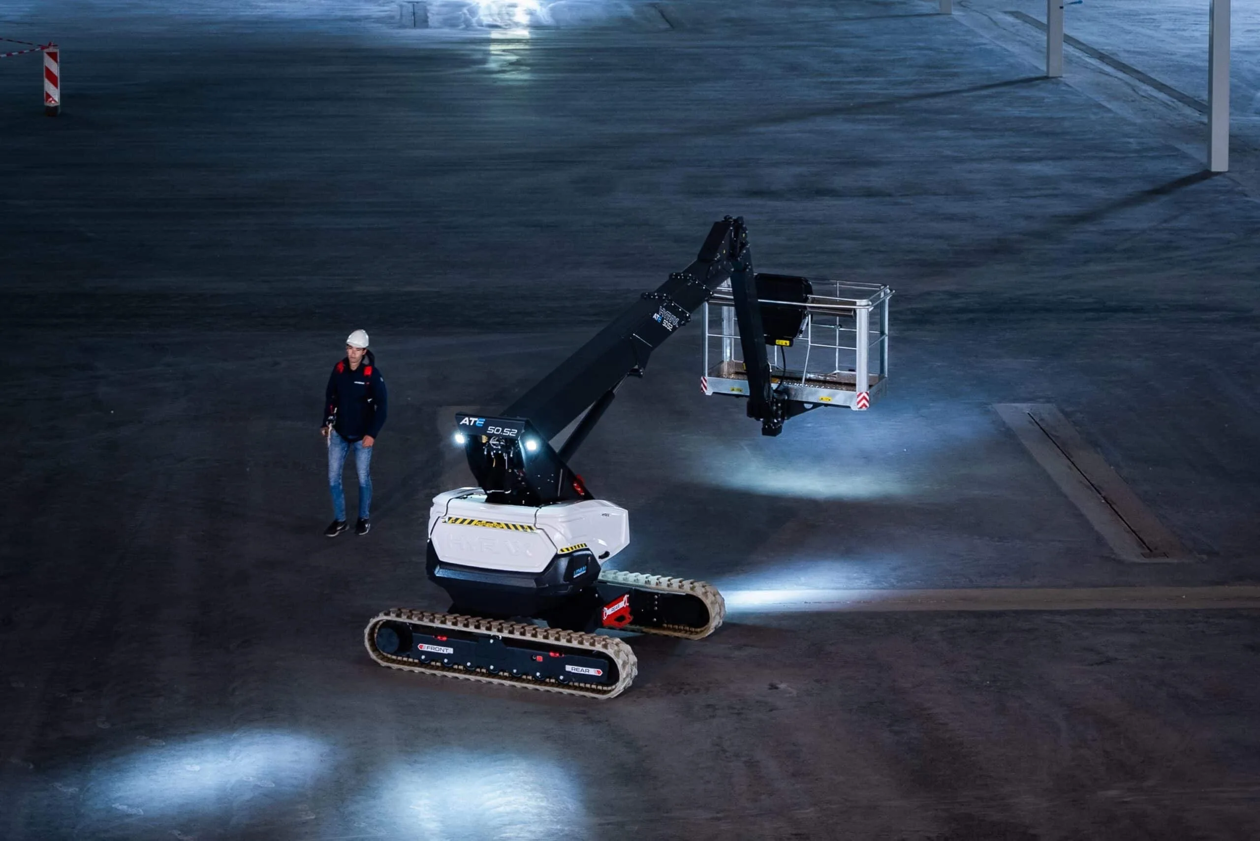 Hyrax 50.52 tracked aerial lift on a customer jobsite, photo 1 of 3
