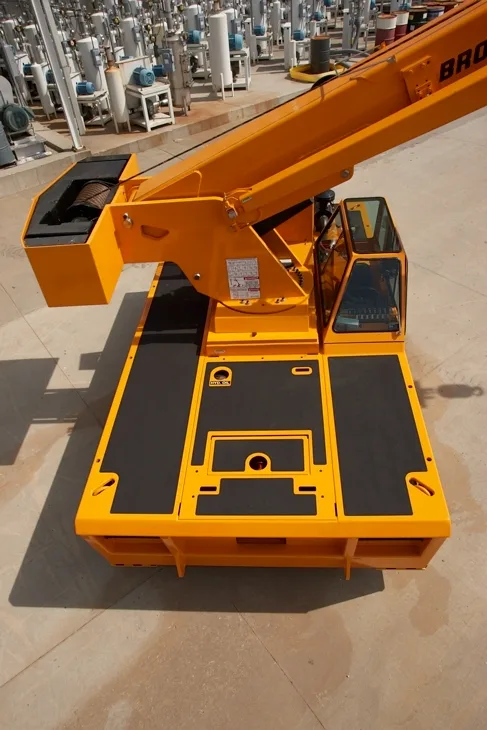 Broderson IC-80-3G carry deck crane on a customer jobsite, photo 2 of 3