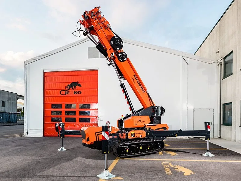 Jekko SPX1280 mini crane on a customer jobsite, photo 2 of 3