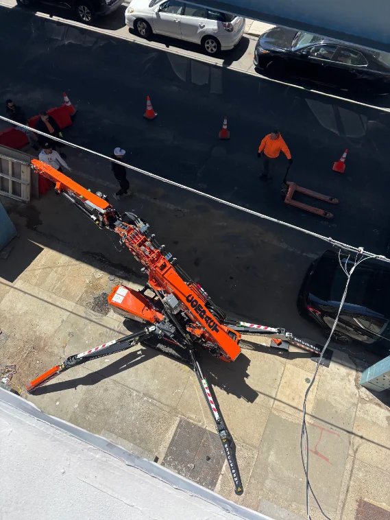 Jekko SPX532.2 mini crane on a customer jobsite, photo 3 of 3