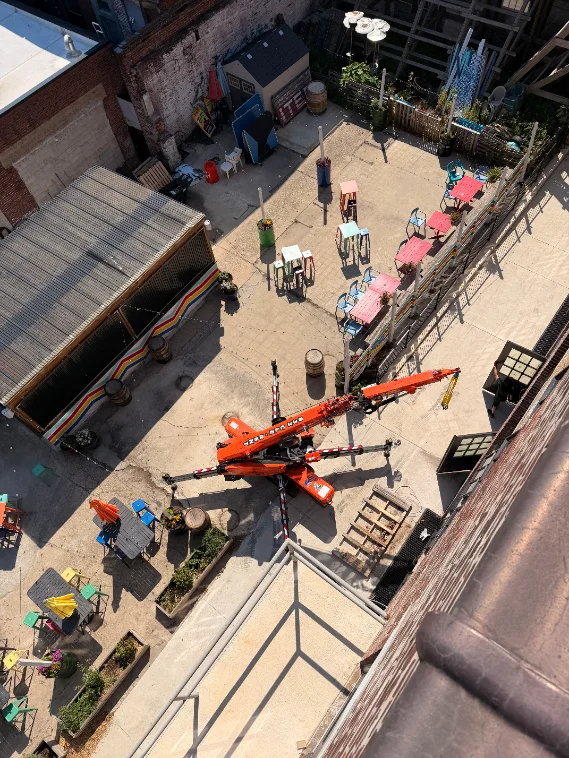 Jekko SPX650 mini crane on a customer jobsite, photo 2 of 3